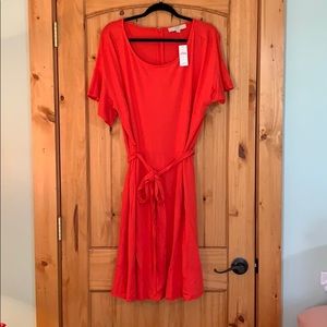 LOFT Dresses - Loft Tie Waist Flounce Dress LOFT Dresses - Loft Tie Waist Flounce Dress